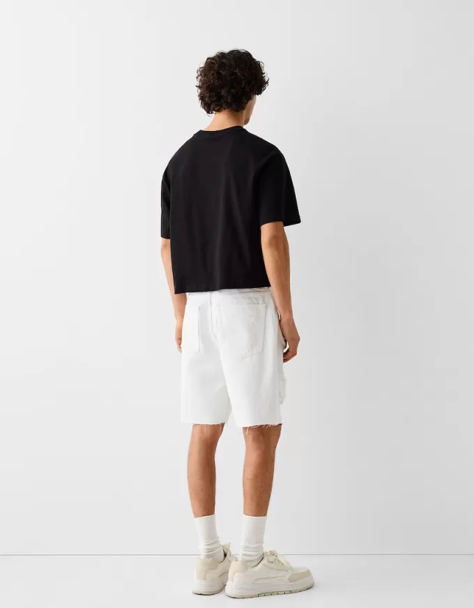 Rippade denim bermudashorts Rippade denim bermudashorts