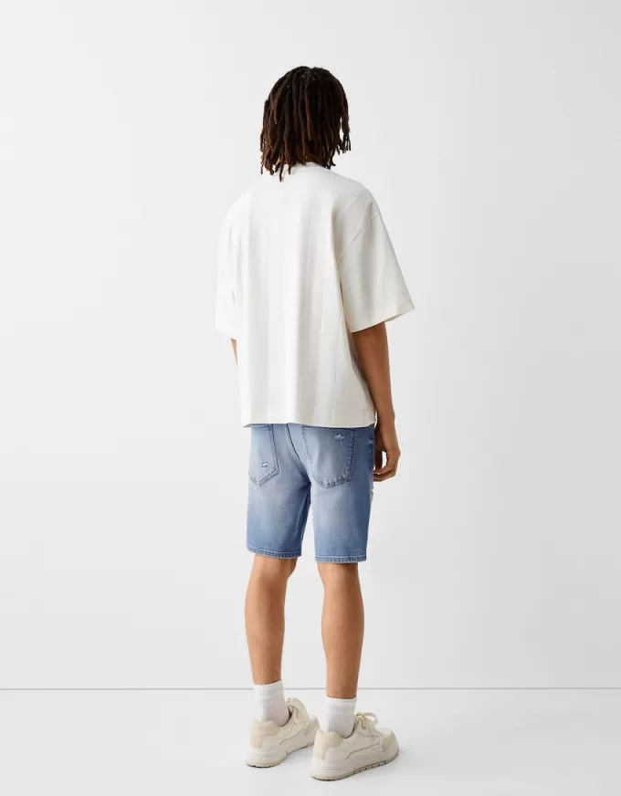 Rippade denim bermudashorts Rippade denim bermudashorts