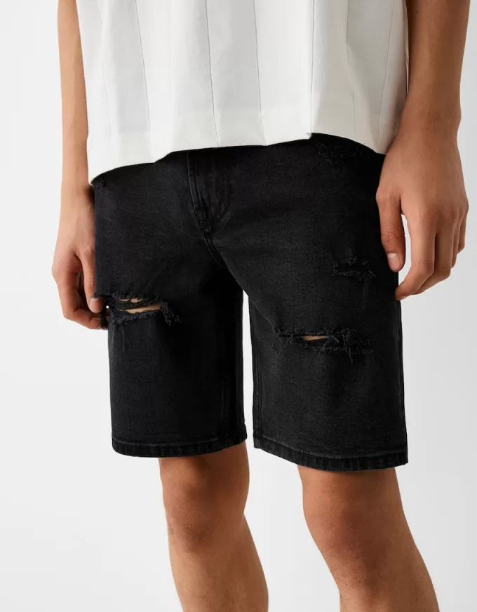 Rippade denim bermudashorts Rippade denim bermudashorts