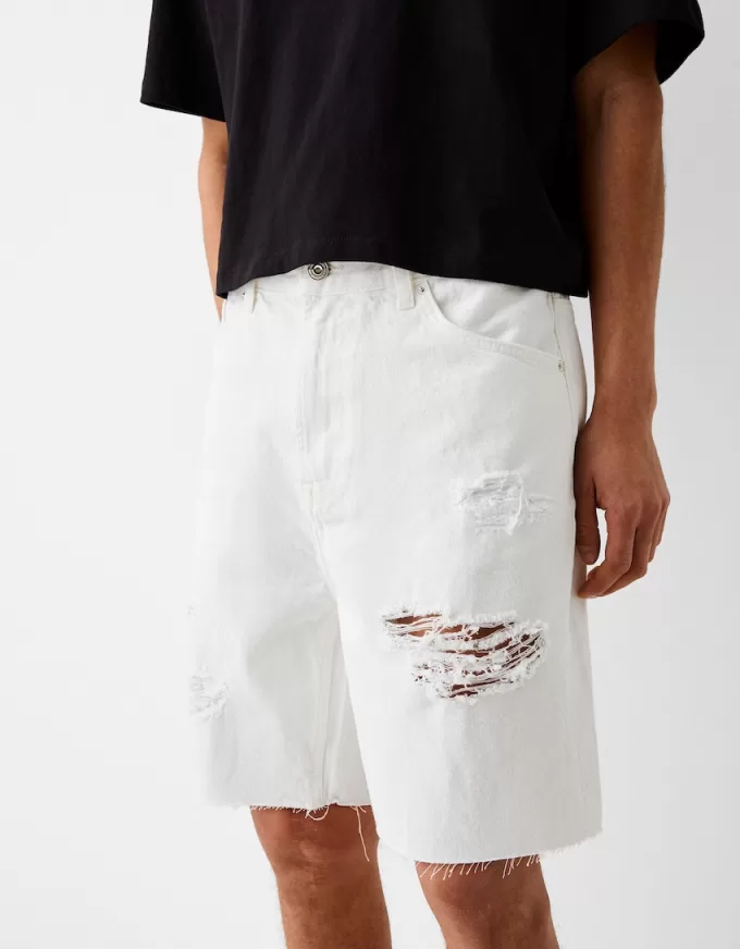 Rippade denim bermudashorts Rippade denim bermudashorts