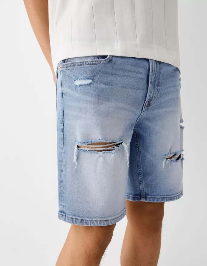 Rippade denim bermudashorts Rippade denim bermudashorts