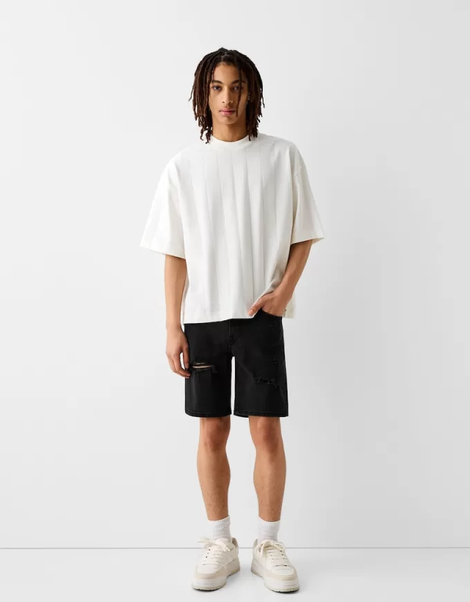 Rippade denim bermudashorts Rippade denim bermudashorts