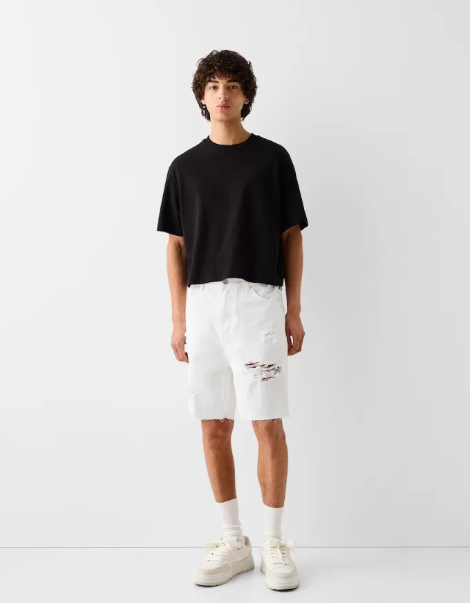Rippade denim bermudashorts Rippade denim bermudashorts