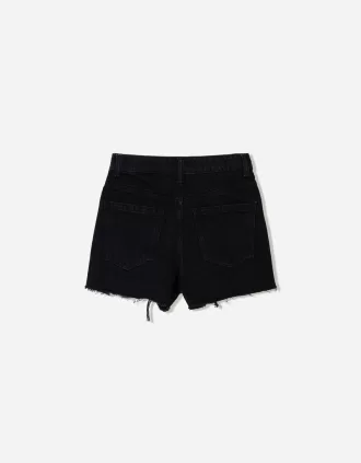 Rippade jeansshorts