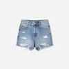 Rippade jeansshorts Rippade jeansshorts