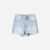 Rippade jeansshorts Rippade jeansshorts
