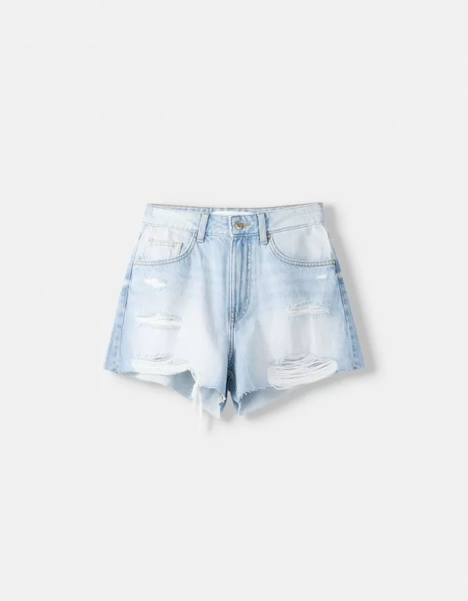 Rippade jeansshorts Rippade jeansshorts