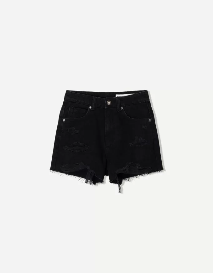 Rippade jeansshorts Rippade jeansshorts