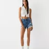 Rippade jeansshorts Rippade jeansshorts