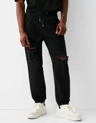 Rippade joggerjeans