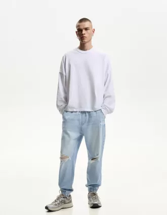 Rippade joggerjeans