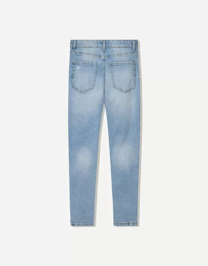 Rippade morotspassformiga jeans Rippade morotspassformiga jeans