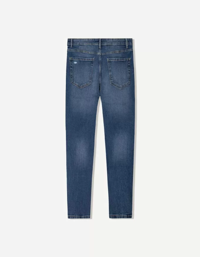 Rippade morotspassformiga jeans Rippade morotspassformiga jeans
