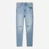 Rippade morotspassformiga jeans Rippade morotspassformiga jeans