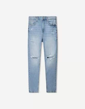 Rippade morotspassformiga jeans