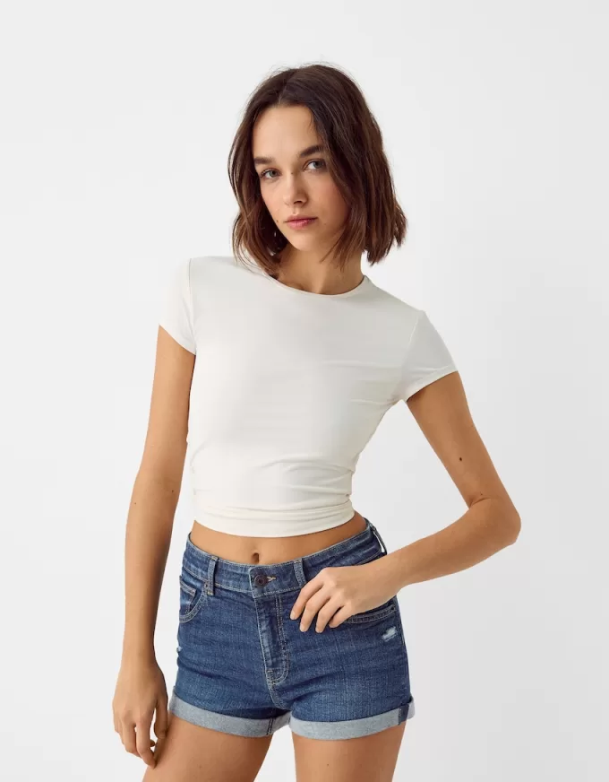 Roll-up jeansshorts