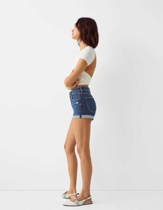 Roll-up jeansshorts