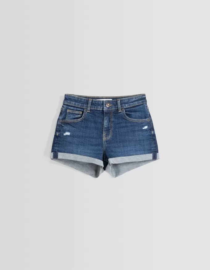Roll-up jeansshorts
