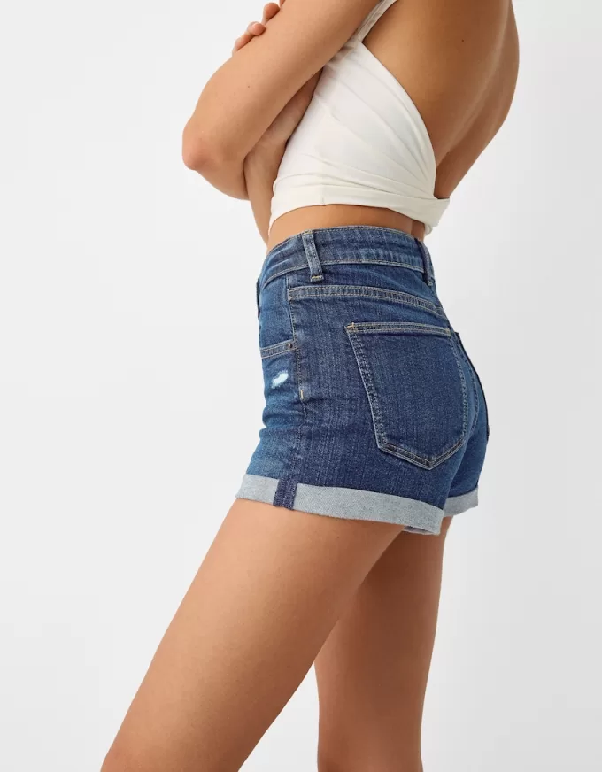 Roll-up jeansshorts