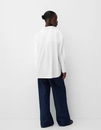 Rustik oversize långärmad skjorta
