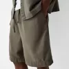 Rustika bermudashorts med vida ben Rustika bermudashorts med vida ben