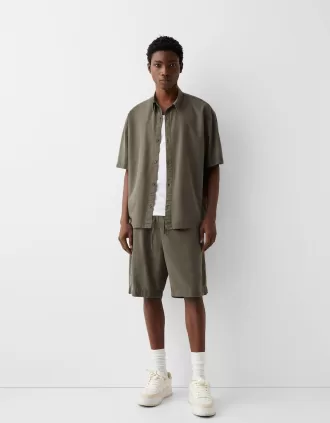 Rustika bermudashorts med vida ben