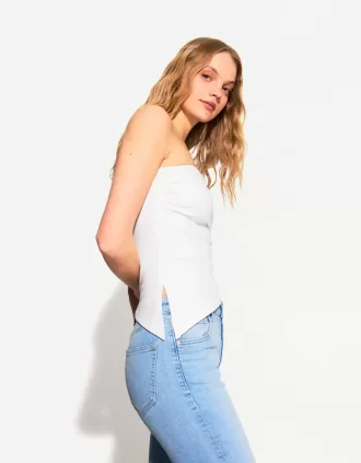 Rynkad bandeau topp