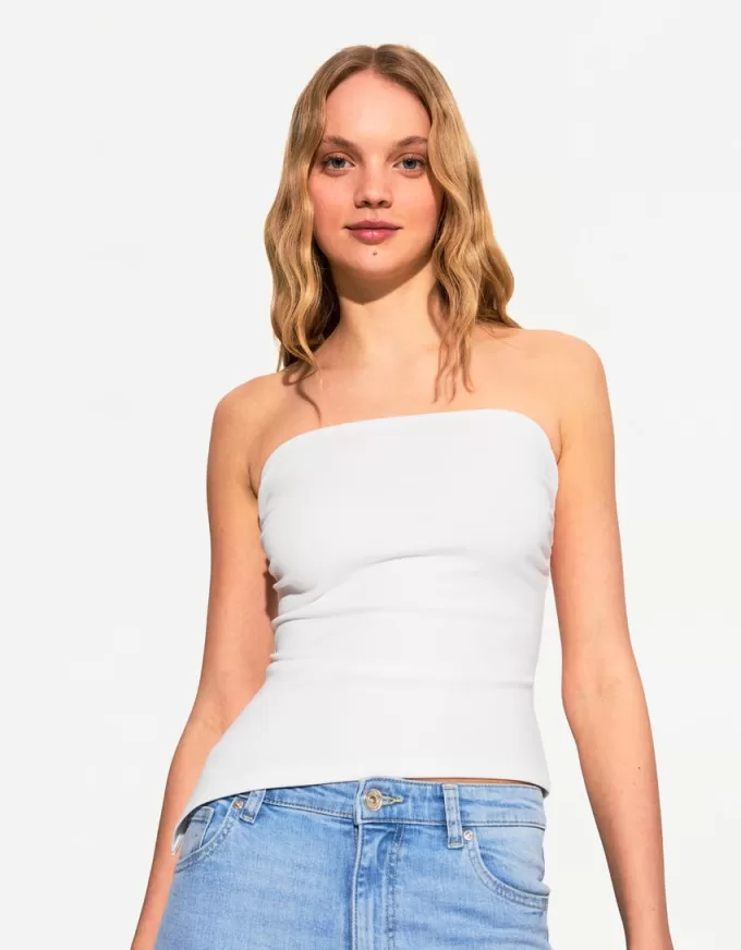 Rynkad bandeau topp