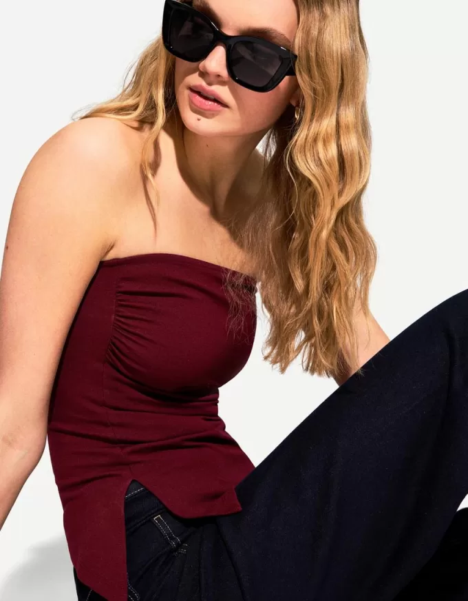 Rynkad bandeau topp Rynkad bandeau topp