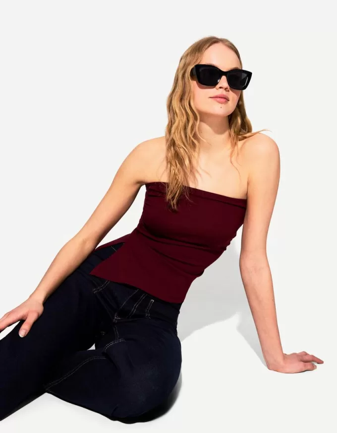 Rynkad bandeau topp Rynkad bandeau topp