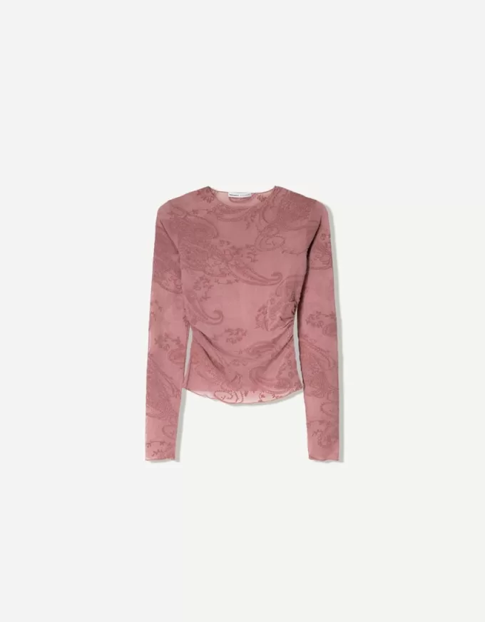 Samlad långärmad T-shirt