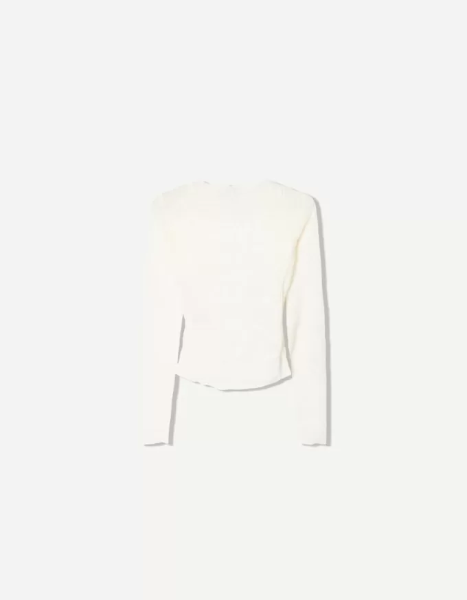 Samlad långärmad T-shirt