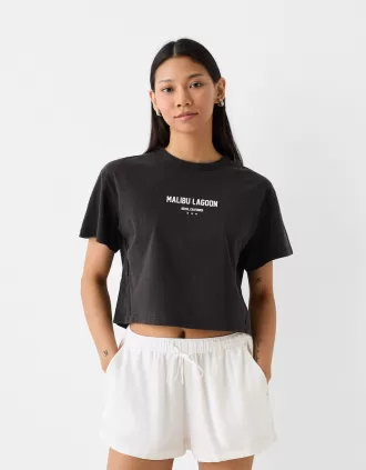 Shorts med elastisk midjedetaljer