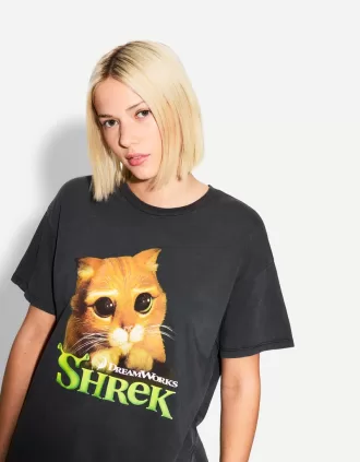 Shrek-tryckt kortärmad T-shirt