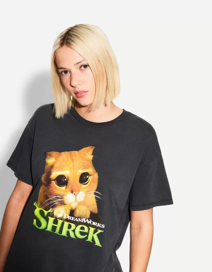 Shrek-tryckt kortärmad T-shirt