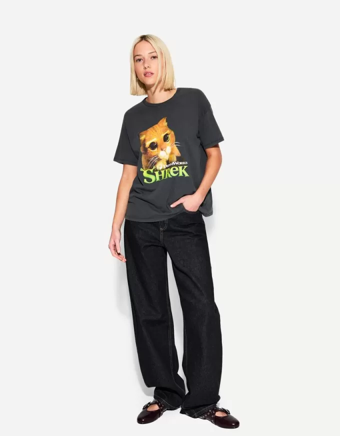 Shrek-tryckt kortärmad T-shirt