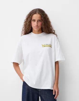 Shrek-tryckt kortärmad T-shirt