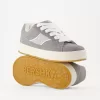 Skatersneakers i delat läder Skatersneakers i delat läder