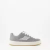 Skatersneakers i delat läder Skatersneakers i delat läder