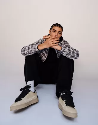 Skatersneakers med XL-snören