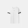 Slim-fit kortärmad T-shirt med randig detalj Slim-fit kortärmad T-shirt med randig detalj
