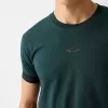 Slim-fit kortärmad T-shirt med randig detalj Slim-fit kortärmad T-shirt med randig detalj