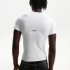 Slim-fit kortärmad T-shirt med sömmar Slim-fit kortärmad T-shirt med sömmar
