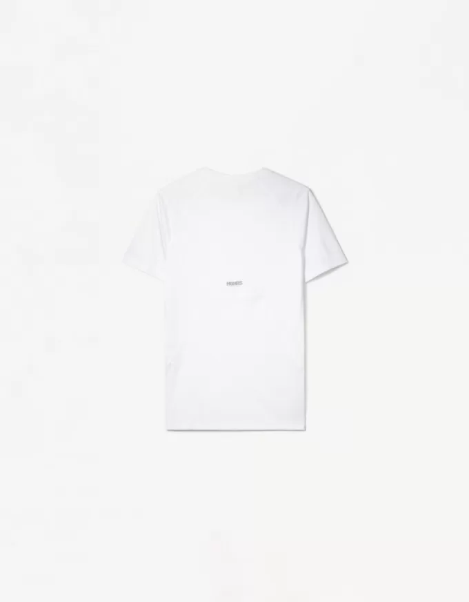 Slim-fit kortärmad T-shirt med sömmar Slim-fit kortärmad T-shirt med sömmar
