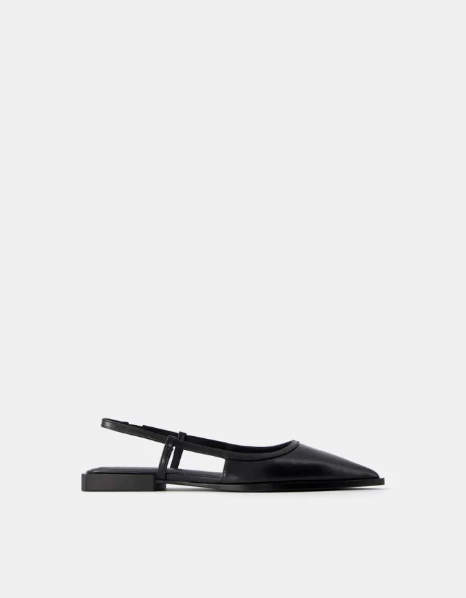 Slingback ballerinor med spetsig tå Slingback ballerinor med spetsig tå