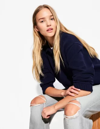 Slitna 90-talsjeans med vida ben