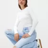 Slitna 90-talsjeans med vida ben Slitna 90-talsjeans med vida ben