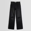 Slitna 90-talsjeans med vida ben Slitna 90-talsjeans med vida ben