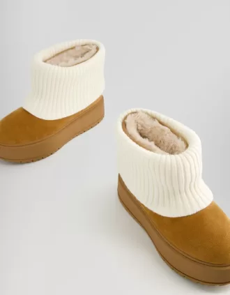 Sock plattform ankelboots