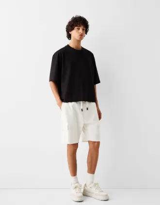 Soft cargo Bermuda joggingbyxor
